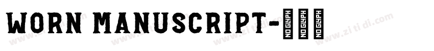 Worn Manuscript字体转换
